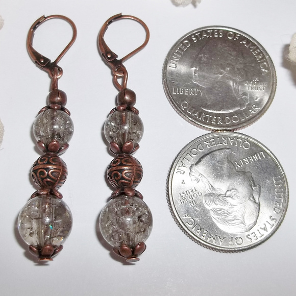 Boho Earring Set Long Brown Handmade Pair NWT 5039 - Picture 2 of 8